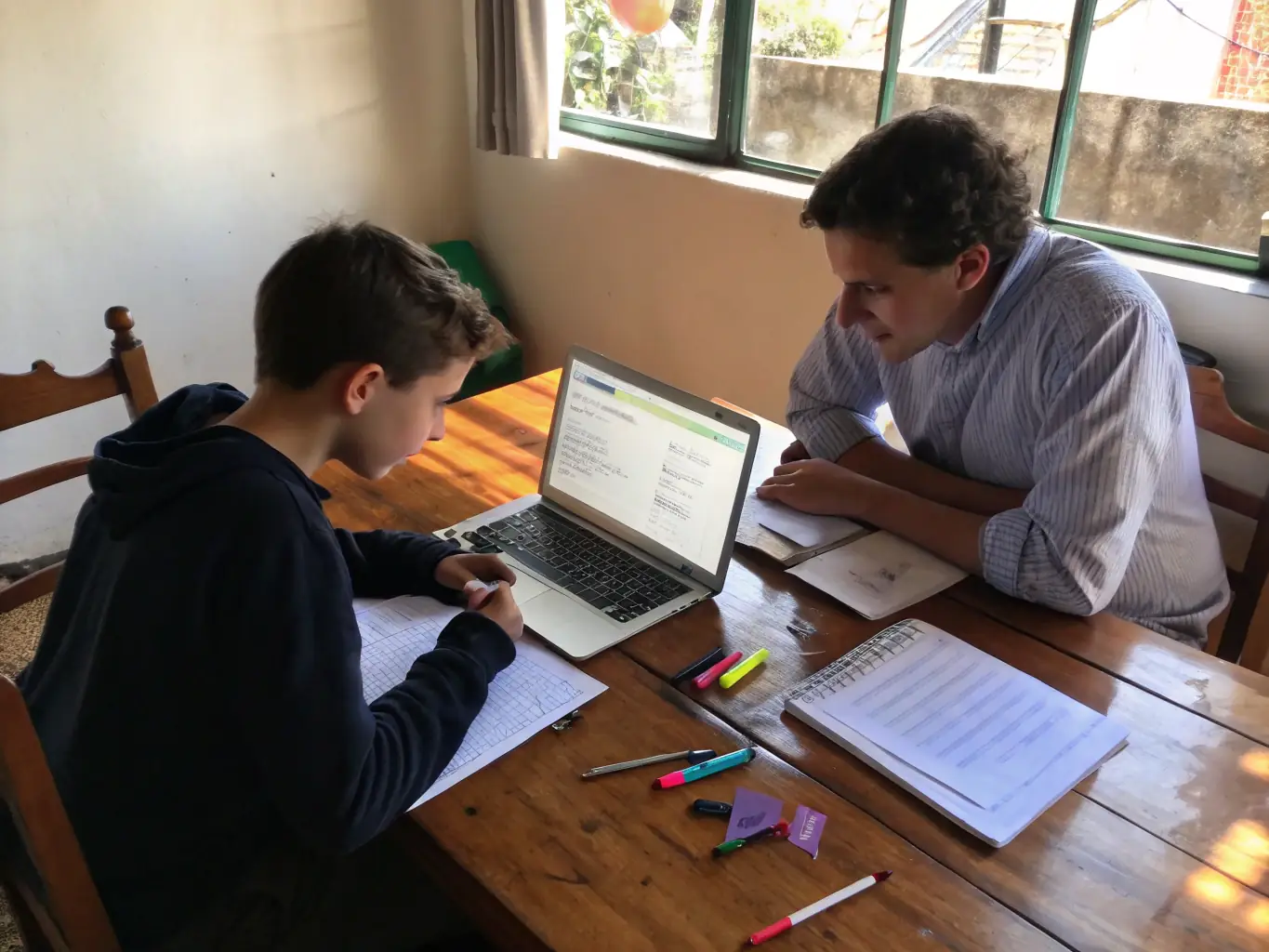 A student and a Student Defense Consultants advisor reviewing the strategic playbook together during the review call, discussing the best approach for the hearing.
